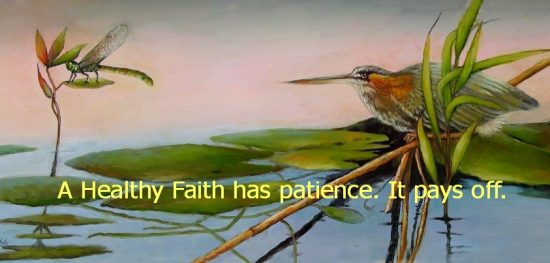 bird on pond Patience meme