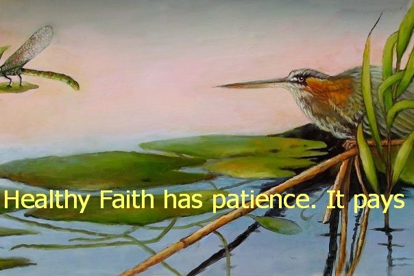 bird on pond Patience meme
