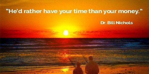 Dad & Son fishing on beach